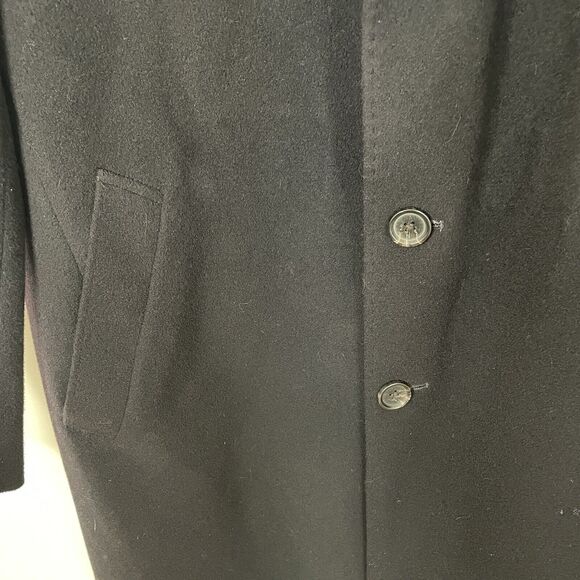 Brooks Brothers Men's Black BrooksStorm 40R Regent Coat 100% Wool Overcoat - Picture 10 of 14